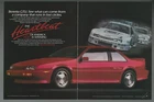 1989 CHEVROLET BERETTA 2-page advertisement, Chevy Beretta GTU print ad