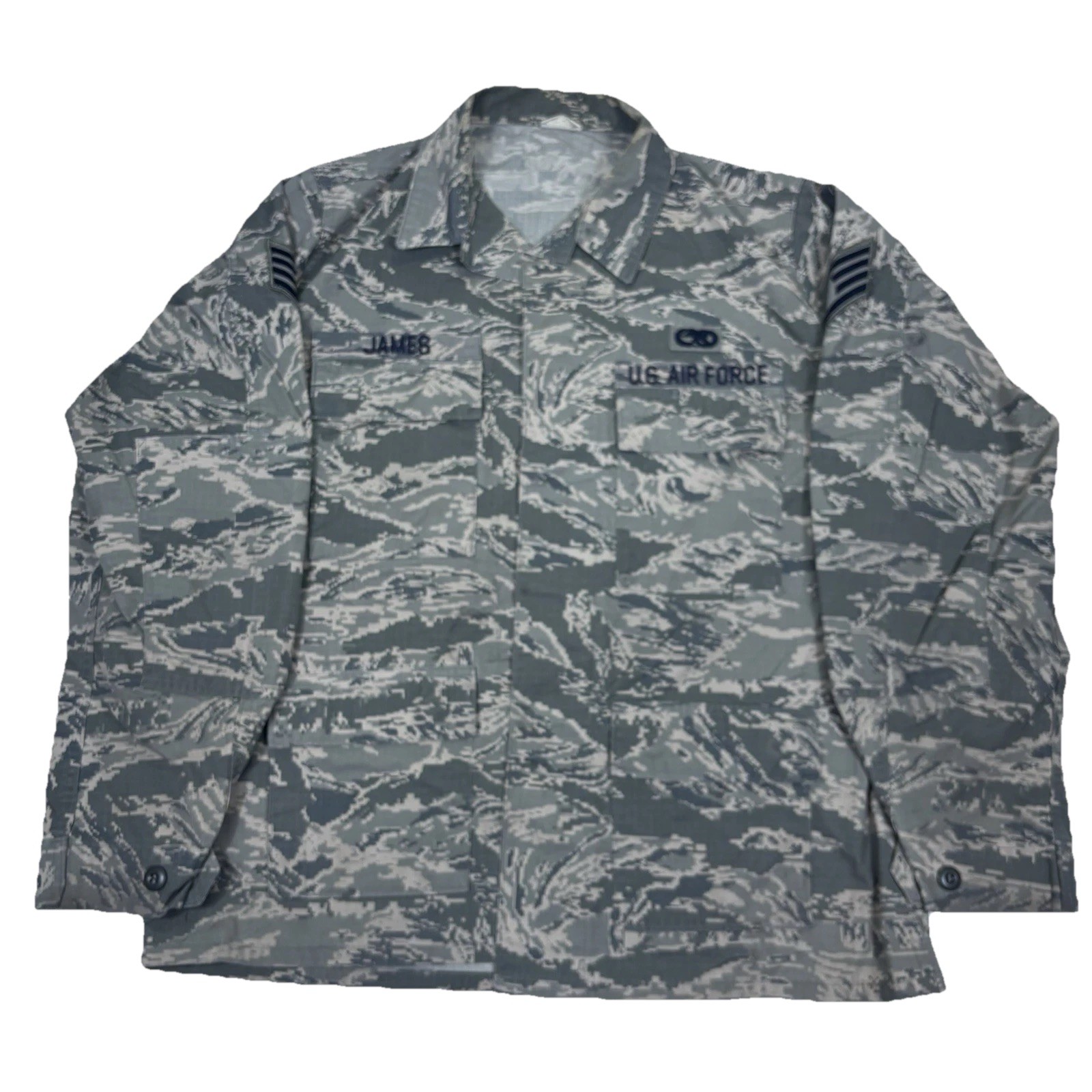 US Air Force Men’s Utility Coat 44 Regular ABU Digital Tiger Stripe Camo Ripstop