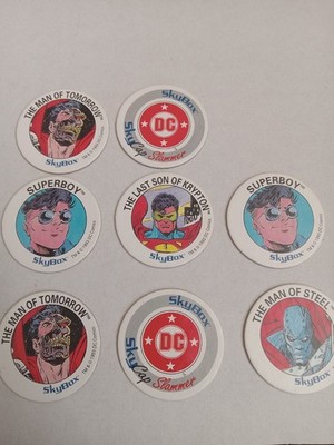 Superman SkyCaps  DC SkyBox Pogs  1993