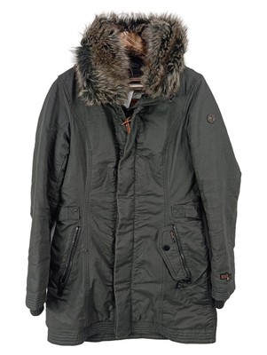 Khujo Damen Jacke Celine L grau Vintage Streetwear