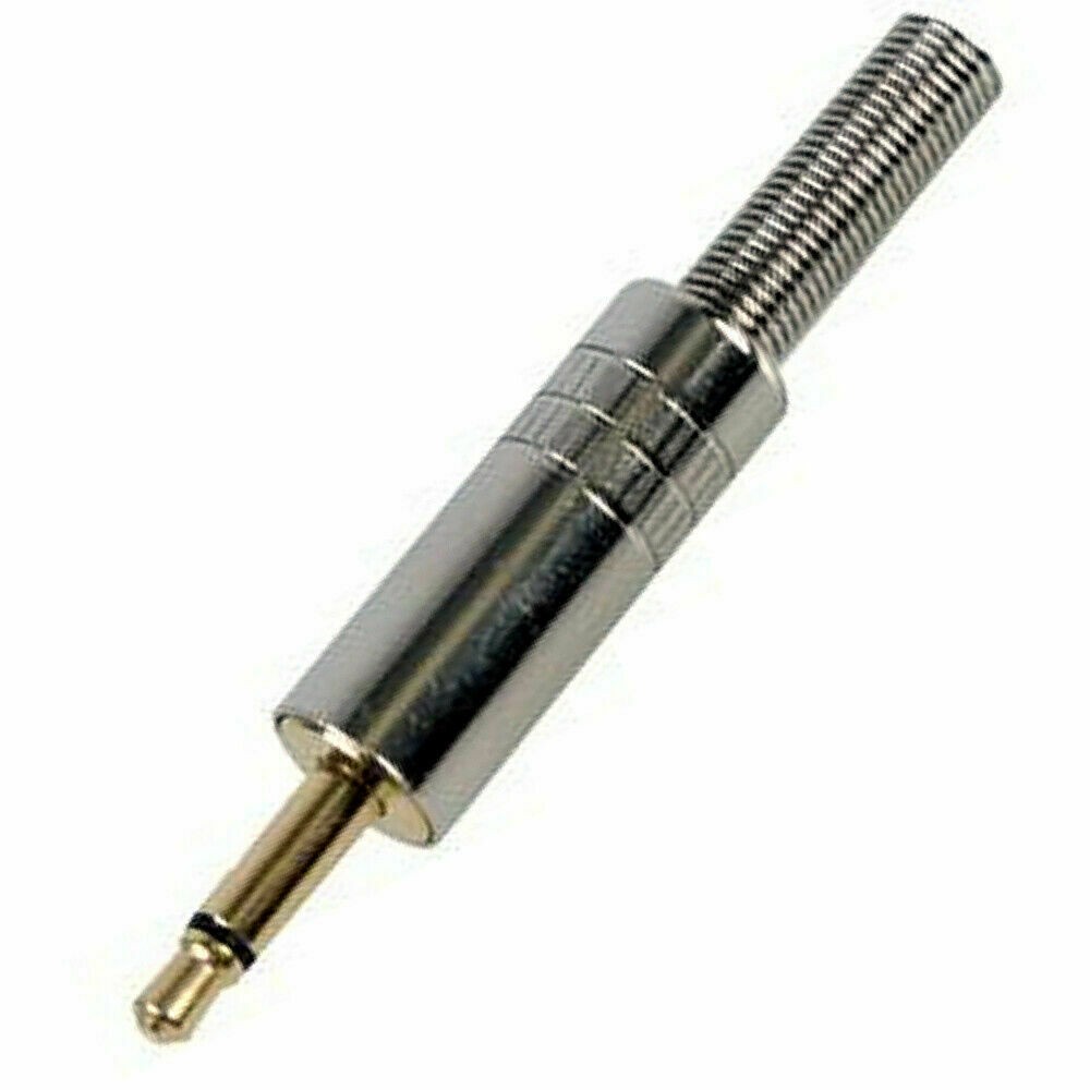 3.5mm Mono Audio HQ Solder Terminal With Strain for Audio Cables 4.5mm [006670]