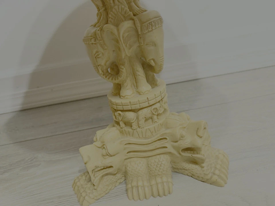 Mesa pedestal asiática dragón tallada a mano años 60 hecha en Italia Foto 4 de 4