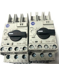 Lot of 2 Allen Bradley 140M-D8N-C10 Circuit Breakers with 140M-C-AFAR10A01