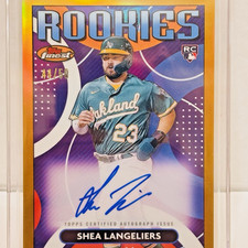 Shea Langeliers Rookie Auto 2023 Topps Finest Rookies Gold Refractor /50  RC