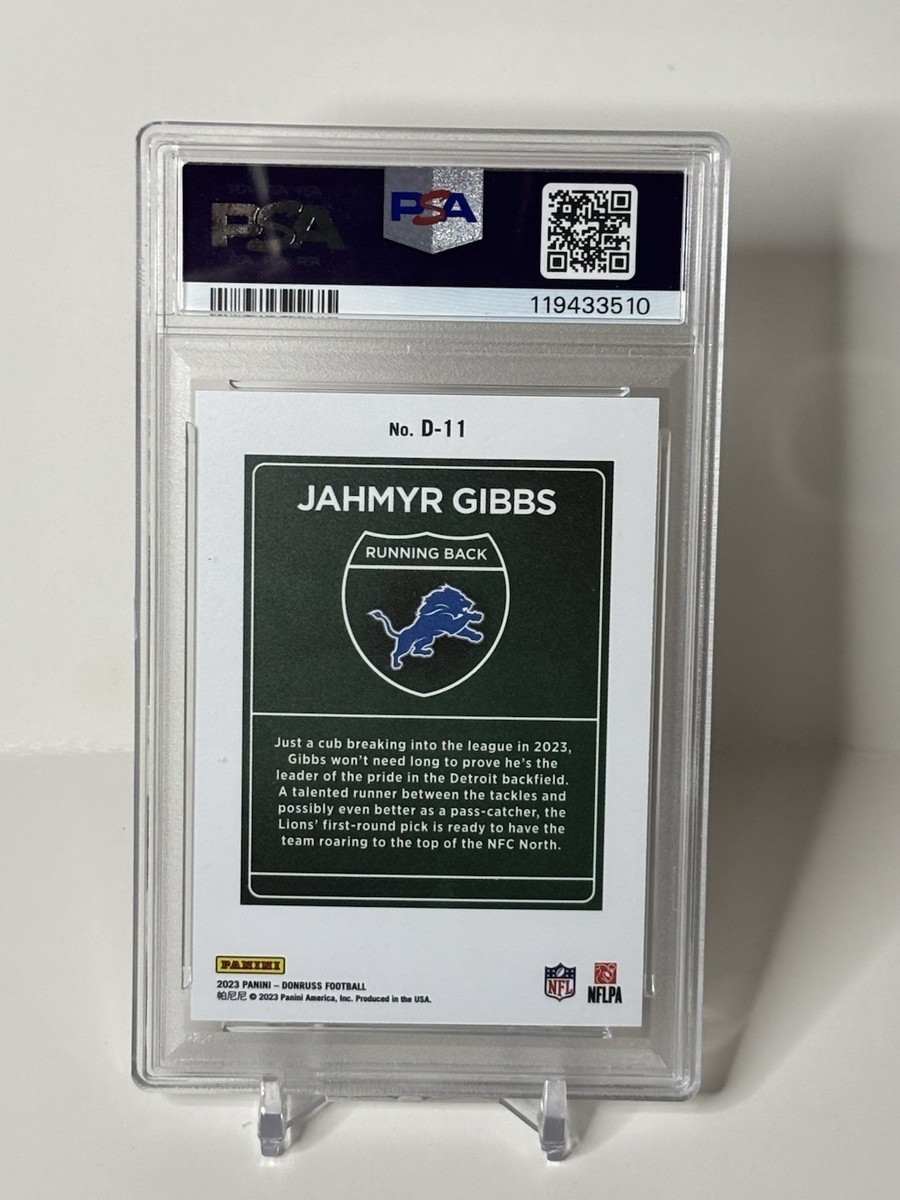 2023 PANINI DONRUSS DOWNTOWN! #D11 JAHMYR GIBBS ROOKIE RC PSA 9 | eBay