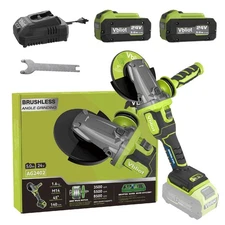 Cordless Angle Grinder 24V, Brushless Power Grinder Tool with 5Ah Battery & 3...