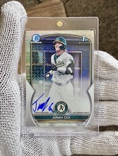 Topps 2023 Bowman Draft Jonah Cox Auto Chrome Prospect Autographs CDA-JCO