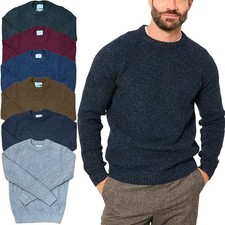 Image of Mens M&S Lambswool Blend Jumper Crew Neck Knitted Sweater Pullover Top S-5XL