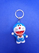 Japanese Blue Cat DORAEMON Plastic Keychain Mascot with LED Light and Sound