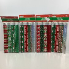 Christmas House Pencils 12 Count New Lot of 4 Packs Stocking Stuffers