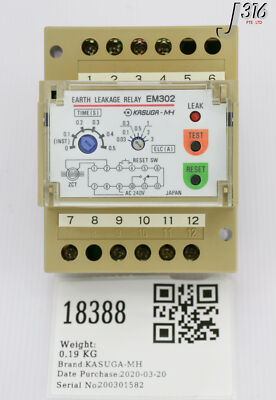 18388 KASUGA-MH EARTH LEAKAGE RELAY EM302 | eBay