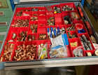 Schaller 33 PBA Red Plastic Box Assortment - 3" Deep Organizer Bins For Tools & Parts