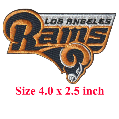 10 pezzi Los Angeles Rams Horns Up Nation misura 4,0"x2,5" ferro da cucire su toppa fai da te - Foto 12 di 12
