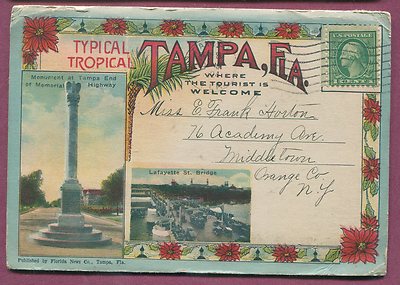 Tampa Florida fl 1920s Sulphur Springs beaches Golf postcard folder PF899