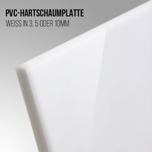 5 mm, 200 x 200 mm PVC Hartschaumplatte 3-10 mm Kunststoff Platte Weiß Zuschnitt Größe Wählbar 