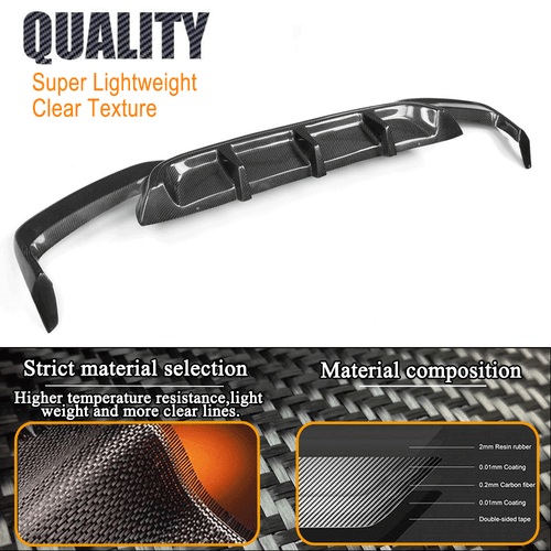 Carbon Heckdiffusor Diffusor Spoiler Lippe für BMW F06 F12 F13 M6 M-Paket 12-16 - Picture 8 of 11