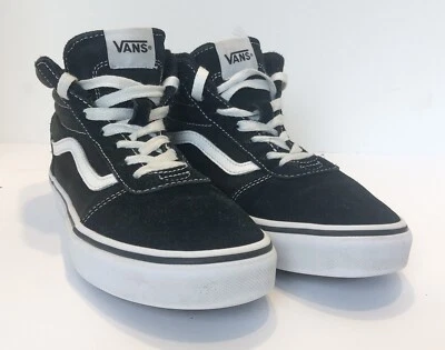 Vans Old Skool High Tops Kids Size 5 Shoes Black/White Canvas Sneakers 500714 - Image 1 of 4
