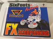 RARE VINTAGE 90'S SPACE SIX LEG FX SCORPION KING FIGHTER ROBOT CHINA BLUE New