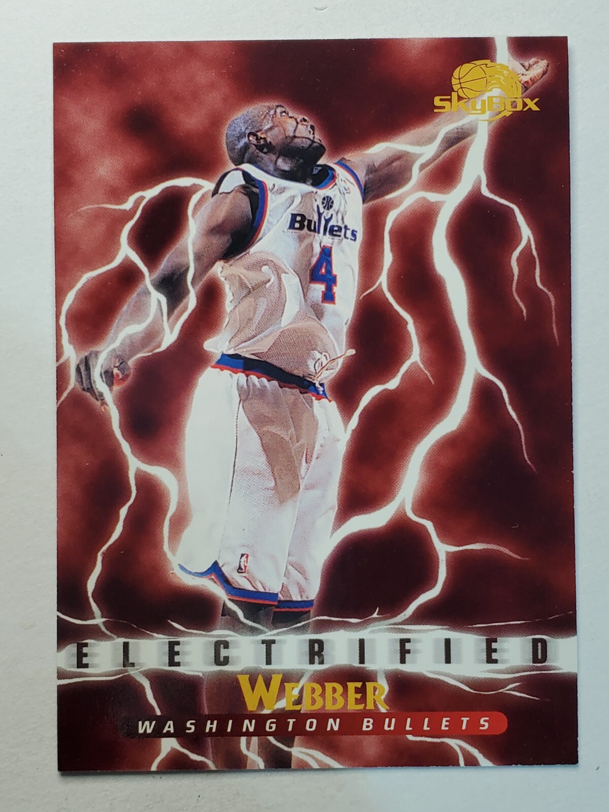 1995-96 SkyBox Premium #298 Chris Webber ELE ~ Washington Bullets ELECTRIFIED