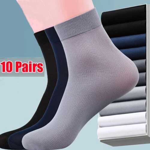 10Pairs Men's Ultra-thin Ice Silk Socks Breathable Short Stockings