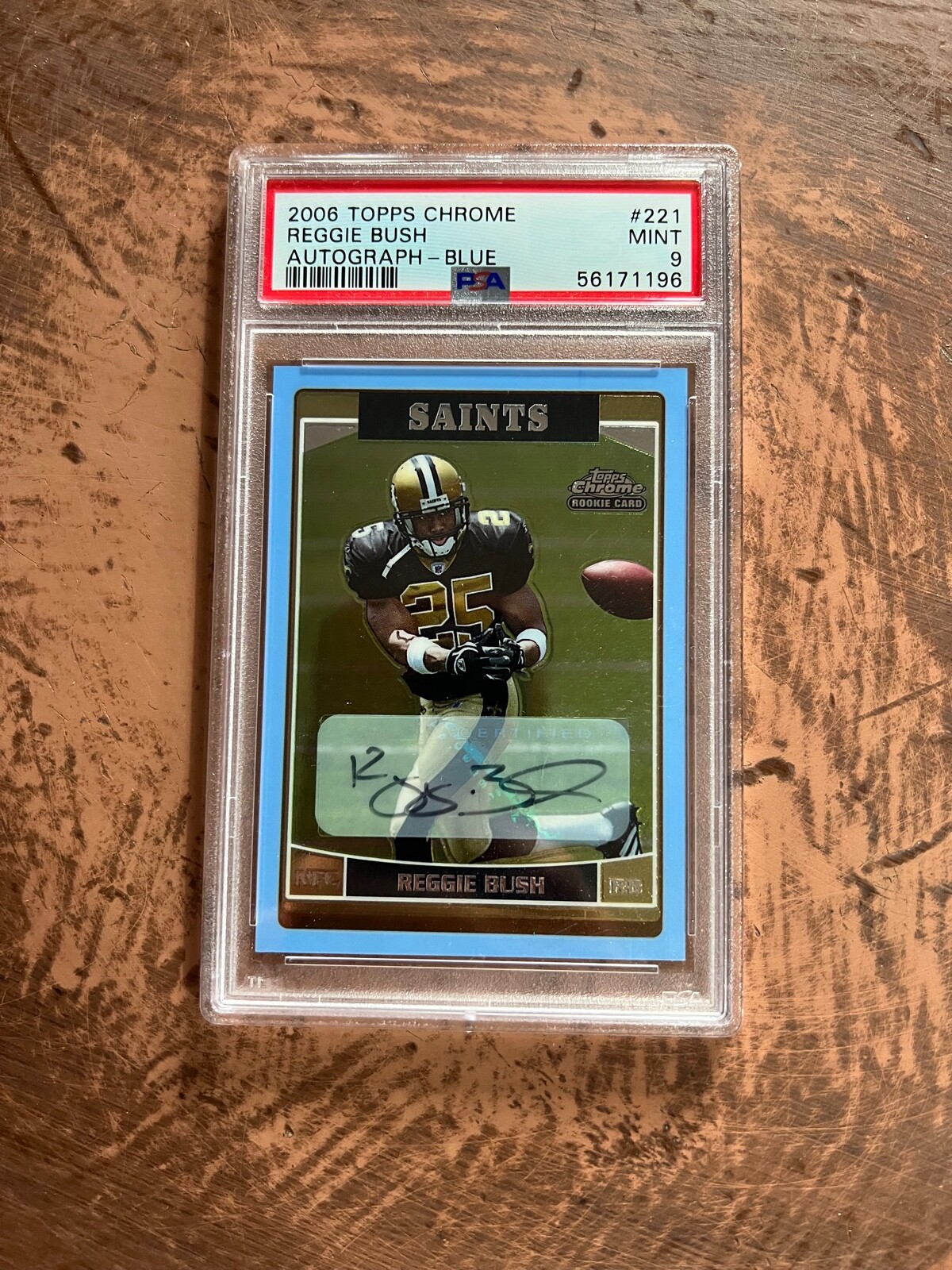 Reggie Bush Topps Chrome #221 Autograph-Blue