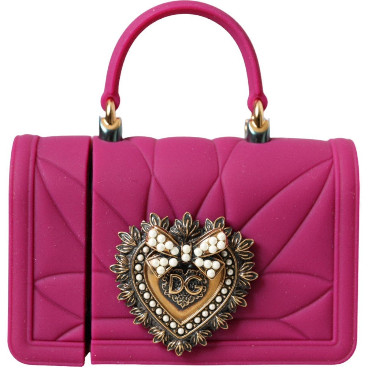 DOLCE & GABBANA Airpod Case Pink Silicone Devotion Heart DOLCE & GABBANA Airpod Case Pink Silicone Devotion Heart