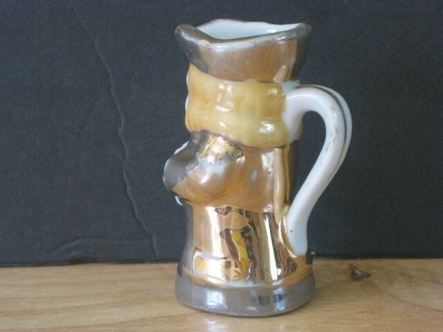 Vintage Toby Jug Pitcher Standing Colonial Victorian Man Gold Coat - Picture 5 of 9