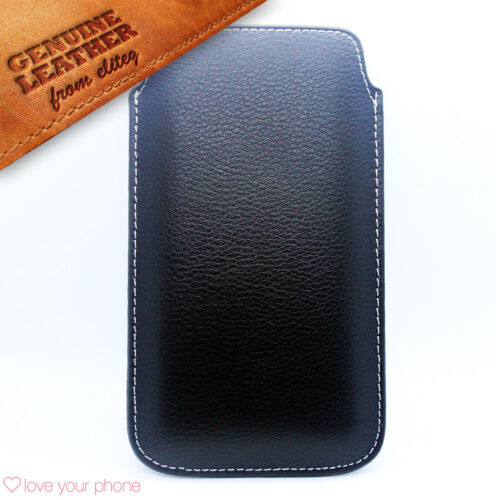 Genuine Leather Style Pull Tab Pouch Phone Case Cover✔Excellent Protection✔Black - Picture 4 of 7