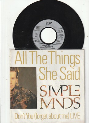 7'' Simple Minds  -   All the Things she said