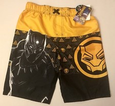AVENGERS BLACK PANTHER Marvel Comics Boy  s XS Bathing Suit Swim Trunks Shorts
