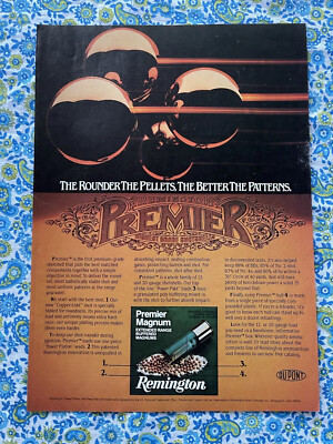 Vintage 1983 Remington Premier Magnum Shotshell Print Ad