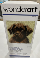 New Wonderart Latch Hook Kit 12" X 12"-Chocolate Lab Dog Puppy Craft 426173 U