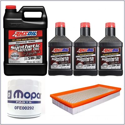 AMSOIL 5W30 ÖLFILTER LUFTFILTER FÜR DODGE DAKOTA 2000 - 2006 4.7L 2001 2002