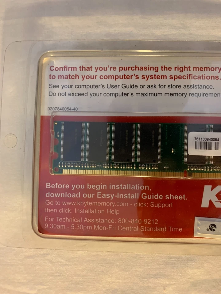Kbyte Memory Upgrade 512MB PC3200 DDR DT Desktop 184 Pin DIMM - Image 4 of 4