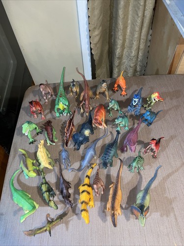 Lot Of 33 Fixed Position Standing Dinosaurs Great Varieties & Condition & Color - Picture 3 of 19
