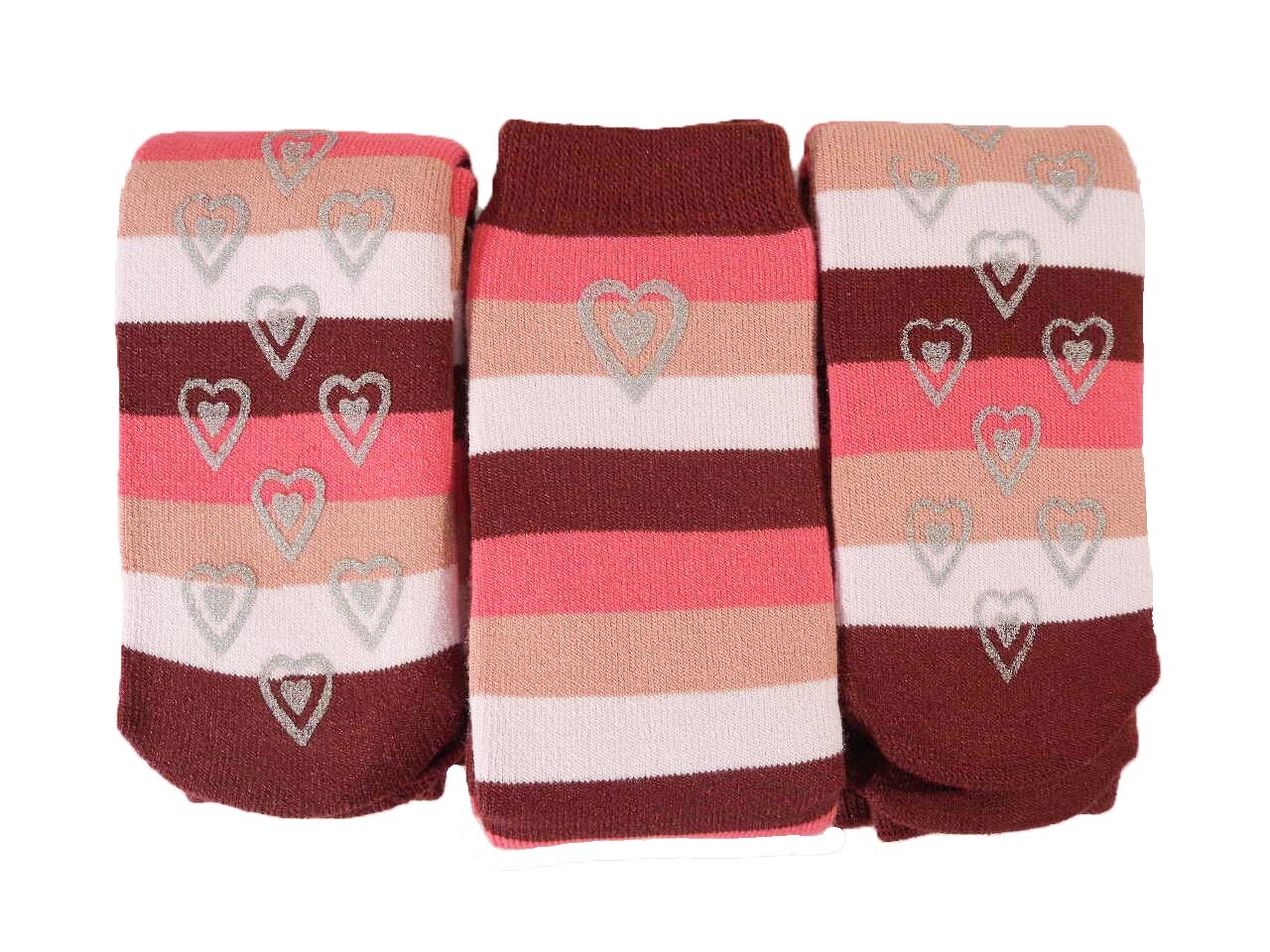 SAOLA Confezione 3 Calzini Donna Righe Ciabatte Gripper Suola Affare Offerta Valore Ex Ret