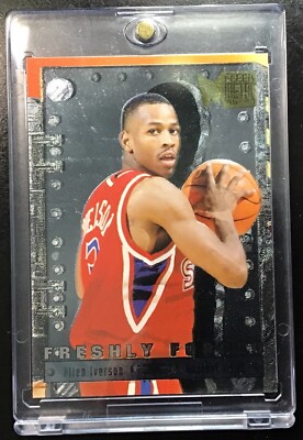 rare allen iverson cards ALLEN IVERSON RARE HOLO REFRACTOR FOIL SPORTS CARD 76ERS SIXERS MINT