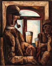 The Beer Drinkers By Marcel Gromaire Quality Print - Frame Me