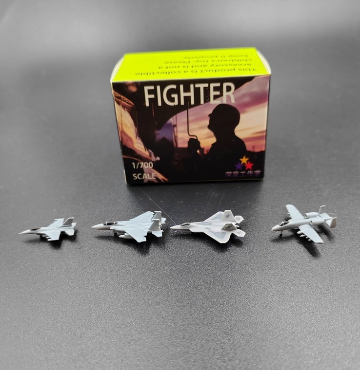 NEW 1/700 US fighter jet model F15 F16 F22 A10, a total of 4