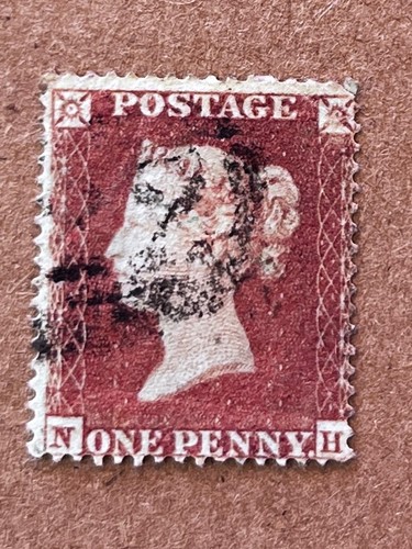 Großbritannien 8 / 1854-1855 1p Queen Victoria QV Briefmarke / gebraucht