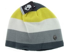 Skullcandy Zipatron Audio Speaker Beanie Hat Yellow Grey White Brand New