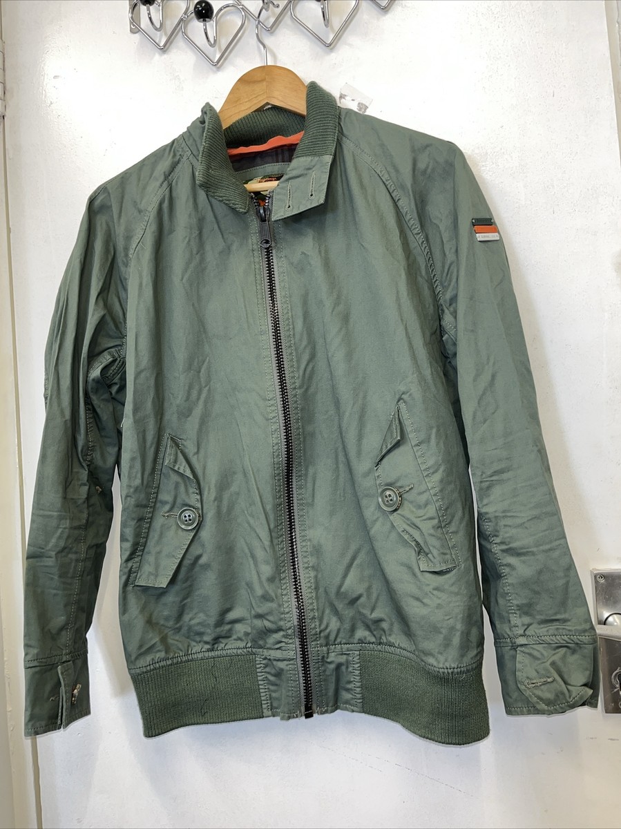 Mens Superdry Limited Burbank Harrington Jacket In Olive Green
