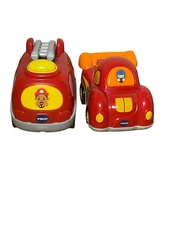 VTECH ROLLING RED RACE CAR NO LIGHT OR SOUND and Fire Truck