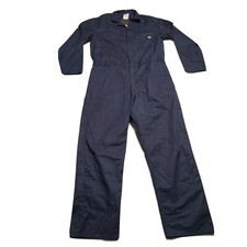 Dickies Mens Sz Large Reg Navy Deluxe Blended Workwear Jumpsuit Coveralls