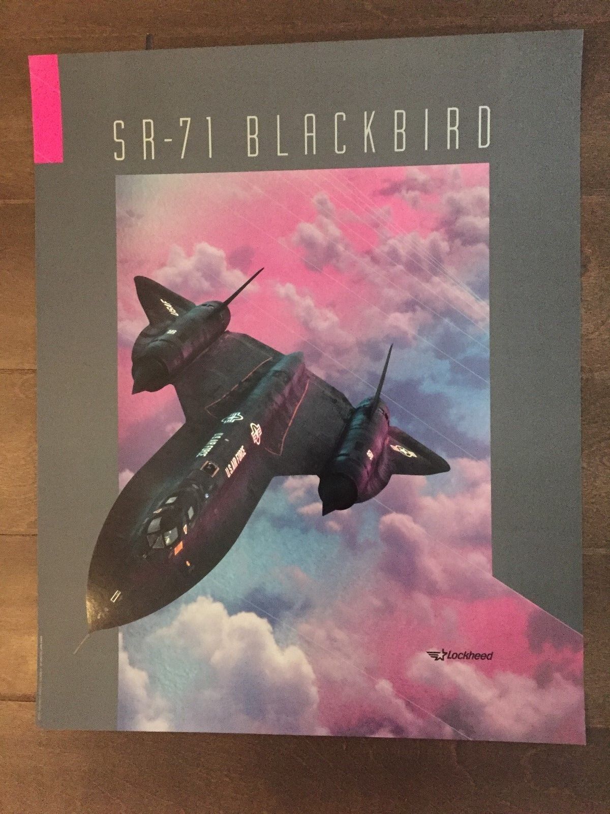 Glossy IN COLOR Lockheed SR-71 Blackbird Aircraft Poster- circa 1990s