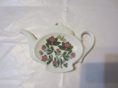 Portmeirion Botanic Garden Teaspoon Tea Bag Holder Rhododendron Dragonfly NR