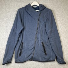 ATHLETA Hoodie Sweatshirt Full Zip Navy Blue Jacket Thumb Holes Women's Size M