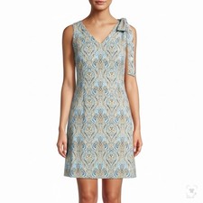 Talbots Womens Paisley Print Cotton & Silk Blend Sleeveless Sheath Dress Size 2P