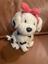 Vintage 1990 Sanrio Spottie Dottie Dalmatian Plush 7 Hello Kitty Pink Bow VTG