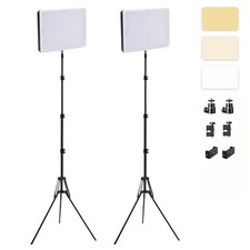 2 Pack LED Video Photography Lighting Kit with 78'' Tripod Stand, Dimmable 5600K